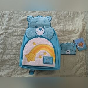 Care Bears Blue Backpack with Rainbow Design